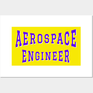 Aerospace Engineer in Purple Color Text Posters and Art